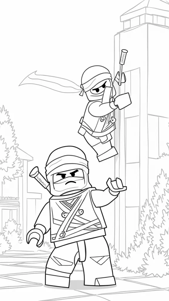 Ninja LEGO para colorear